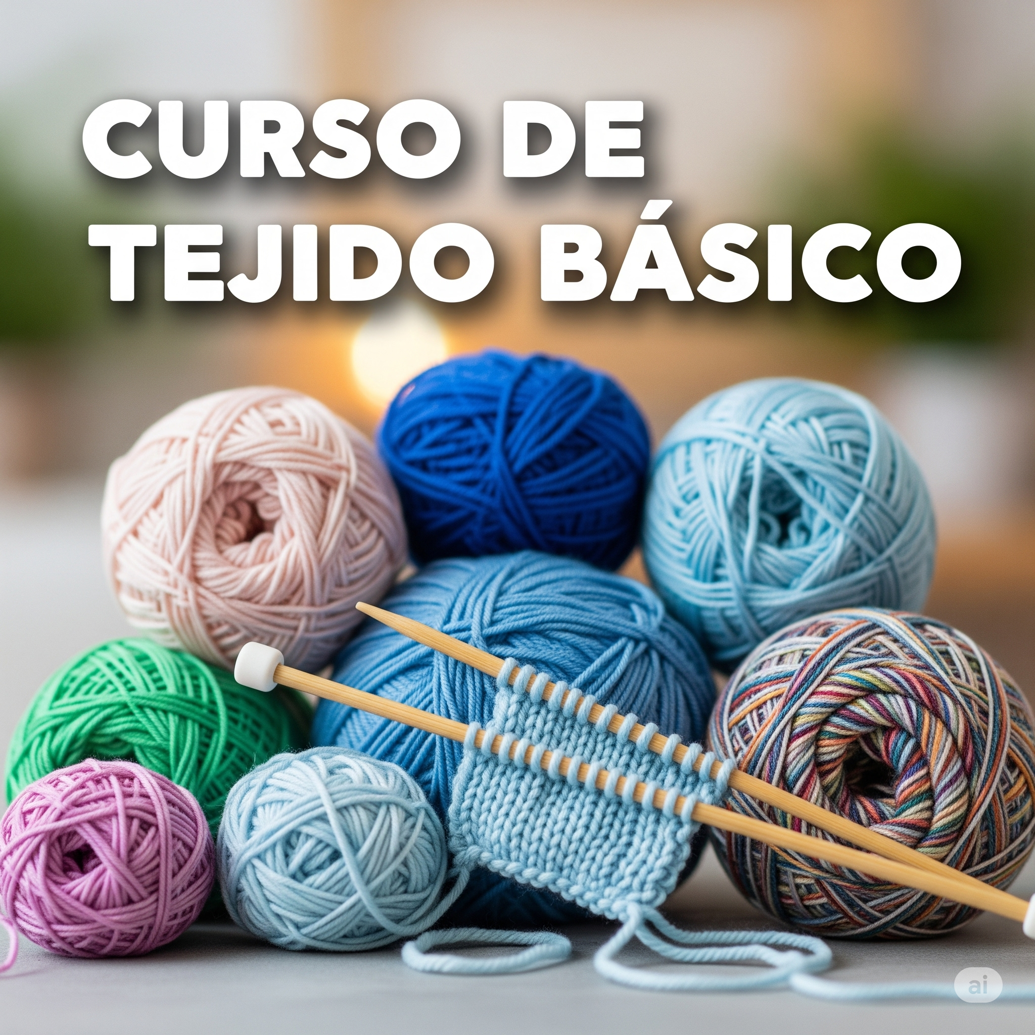 Curso de Tejido Básico: Primeros Puntos y Creaciones